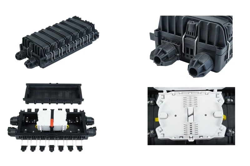 Horizontal fiber optic splice closure