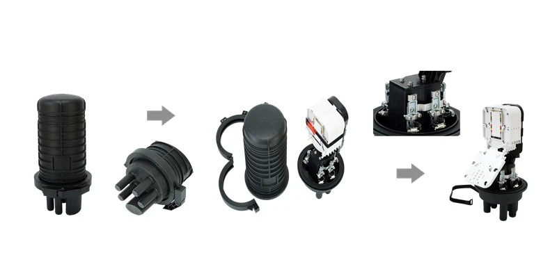 Dome fiber optic splice closure