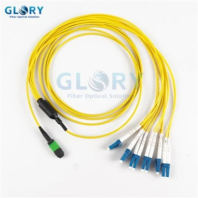 MPO To 4xLC Fiber Breakout Cable